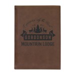 Personalized 7" x 9" Dark Brown Leatherette Journal