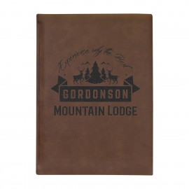 Personalized 7" x 9" Dark Brown Leatherette Journal  Personalized 7" x 9" Dark Brown Leatherette Journal