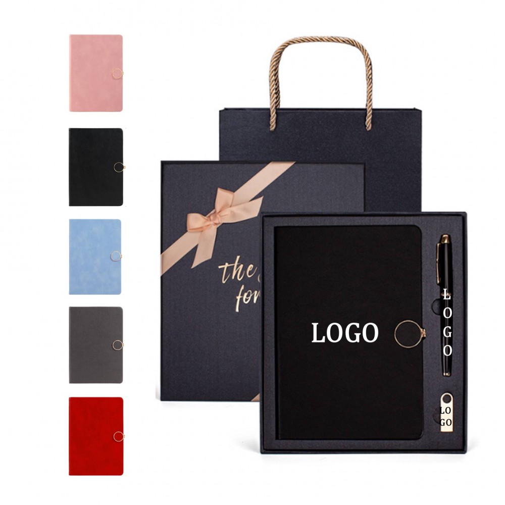 Personalized Business Notebook With Pen And Flash Drive Gift Set