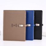 Custom 8000 mAh Power Bank A5 Notebook with Wireless Charger