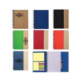 Customized Spiral Notebook w/ Eco Sticky Notes & Magnetic Closure