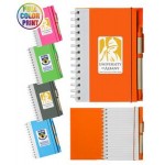 Union Printed, Eco Spiral Notebook with Matching Pen,- Full Color with Logo