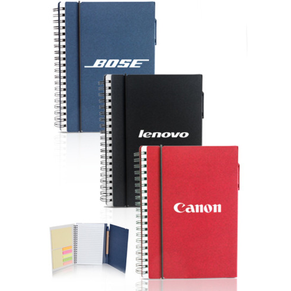Spiral Notebooks with Elastic Closure with Logo