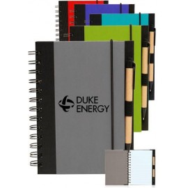 5&amp;amp;amp;quot; x 7&amp;amp;amp;quot; Eco Friendly Spiral Notebook and Pen with Logo
