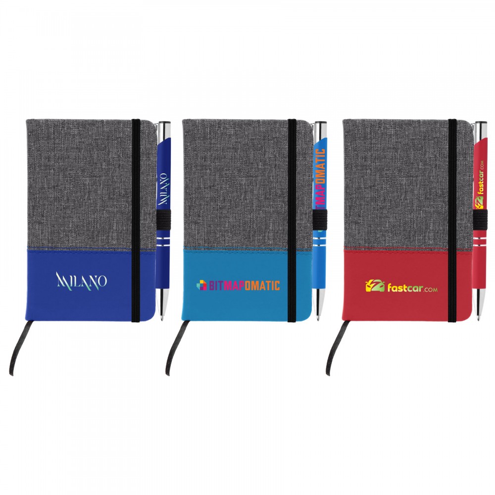 Personalized Twain Brights Notebook & Tres-Chic Pen Gift Set - ColorJet