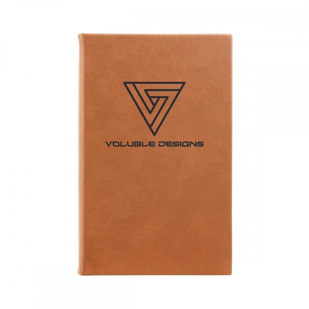 5 1/4" x 8 1/4" Rawhide Leatherette Journal Branded 5 1/4" x 8 1/4" Rawhide Leatherette Journal Branded
