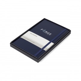 Moleskine Large Notebook Gift Set - Navy Blue with Logo