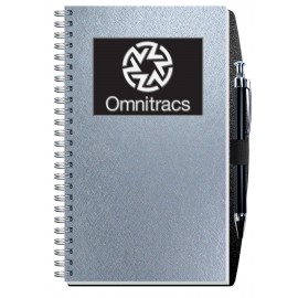 Shadowbox Smooth Paperboard Journal w/50 Sheets & Pen (5"x8") with Logo Shadowbox Smooth Paperboard Journal w/50 Sheets & Pen (5"x8") with Logo