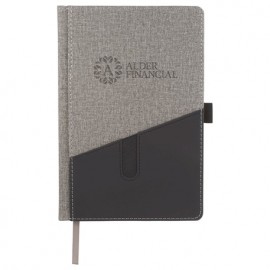 5.5" x 8.5" FSC Mix Siena Heathered Bound Journal with Logo