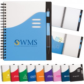 Logo Branded Color Wave Notebook Set