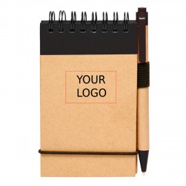 Spiral Eco Notepad with Pen with Logo