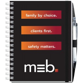 Gloss Cover Journals w/100 Sheets & Pen (6"x8") with Logo