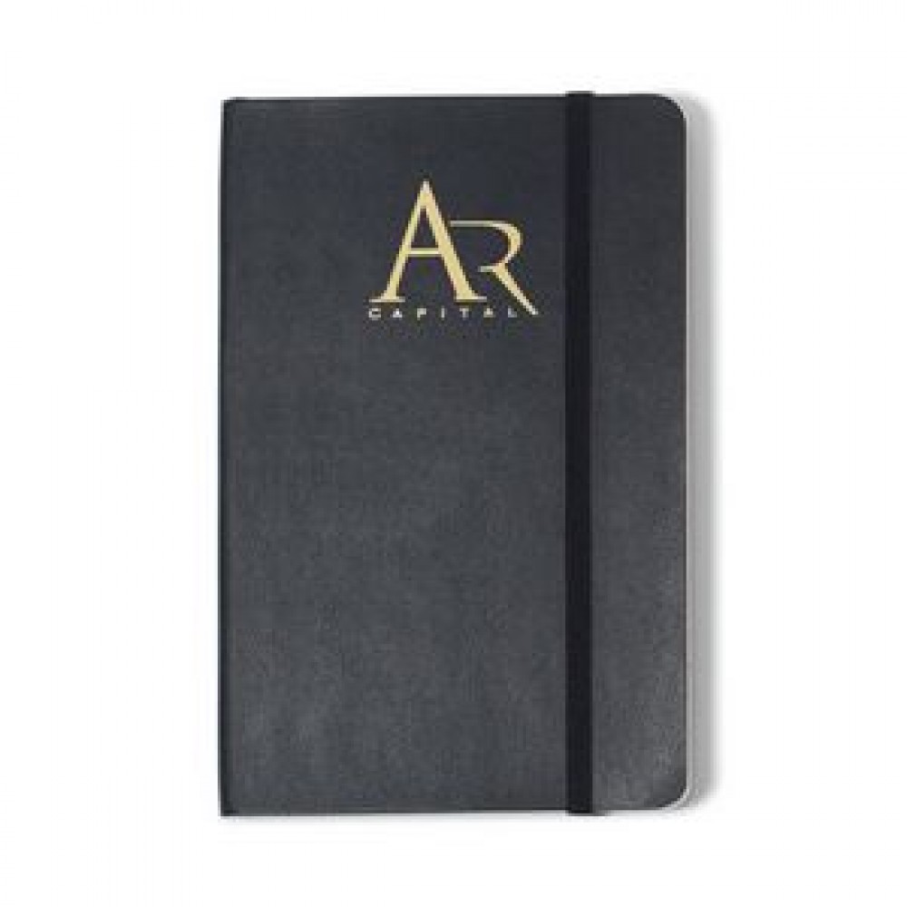 Logo Branded Moleskine Soft Cover Ruled Pocket Notebook - Black