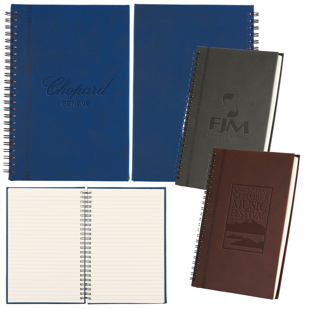 Bergamo Soft-touch Spiral Notebook Branded Bergamo Soft-touch Spiral Notebook Branded