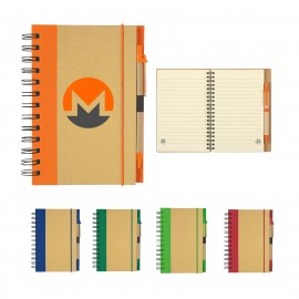 Eco-Inspired Hardcover Notebook & Pen with Logo