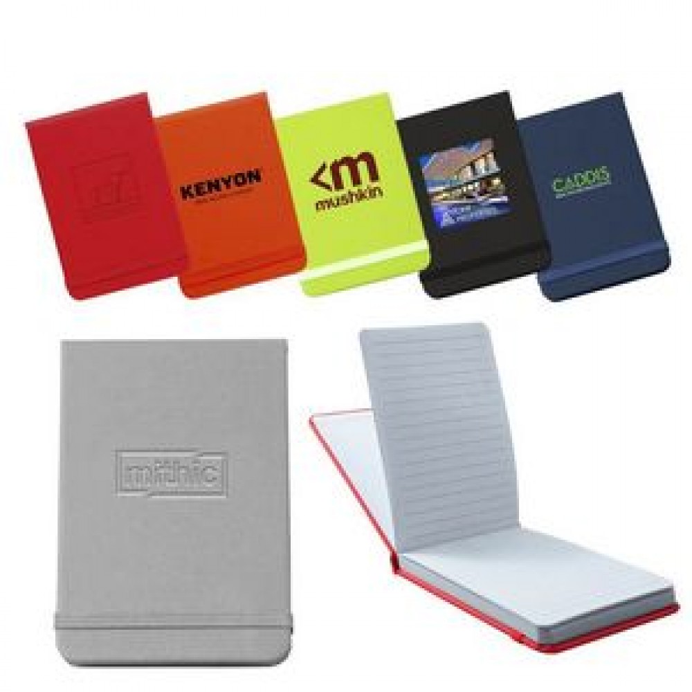 Logo Printed Leatherette Jotter Notebook By Trilogy Logo Printed Leatherette Jotter Notebook By Trilogy