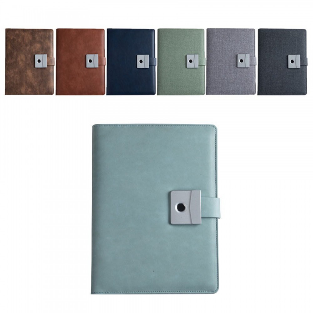 Fingerprint Lock A5 Notebook with Power Bank & USB Drive with Logo