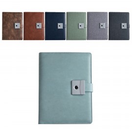 Fingerprint Lock A5 Notebook with Power Bank & USB Drive with Logo