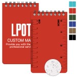 Portable Waterproof Mini Coil Notebook With Scale (50 Sheet ) with Logo