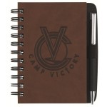 Executive Journals w/100 Sheets & Pen (4"x6") with Logo