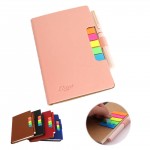 PU Leather Cover Sticky Notes Notebook With Pen with Logo
