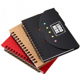 Logo Branded Spiral Eco Kraft Cover Notebook W/ Pen