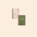 Journal - 5 X 3.5 Passport - Tape - Blank Guts - T - Mini with Logo