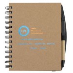 Recycled Journals w/Pen Safe Back Cover (5"x7") with Logo