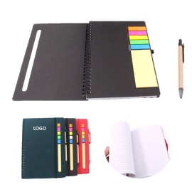 Creative Sticky Notes Coil Notebook With Pen with Logo  Creative Sticky Notes Coil Notebook With Pen with Logo