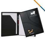 JJ Leatherette Padfolio With Notepad with Logo