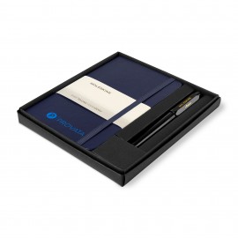 Custom Moleskine Medium Notebook and Kaweco Pen Gift Set - Navy Blue