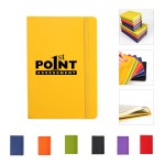 Custom A6 Soft Touch Pocket Journal Notebook W/ Elastic Band