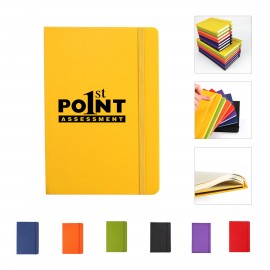 Custom A6 Soft Touch Pocket Journal Notebook W/ Elastic Band