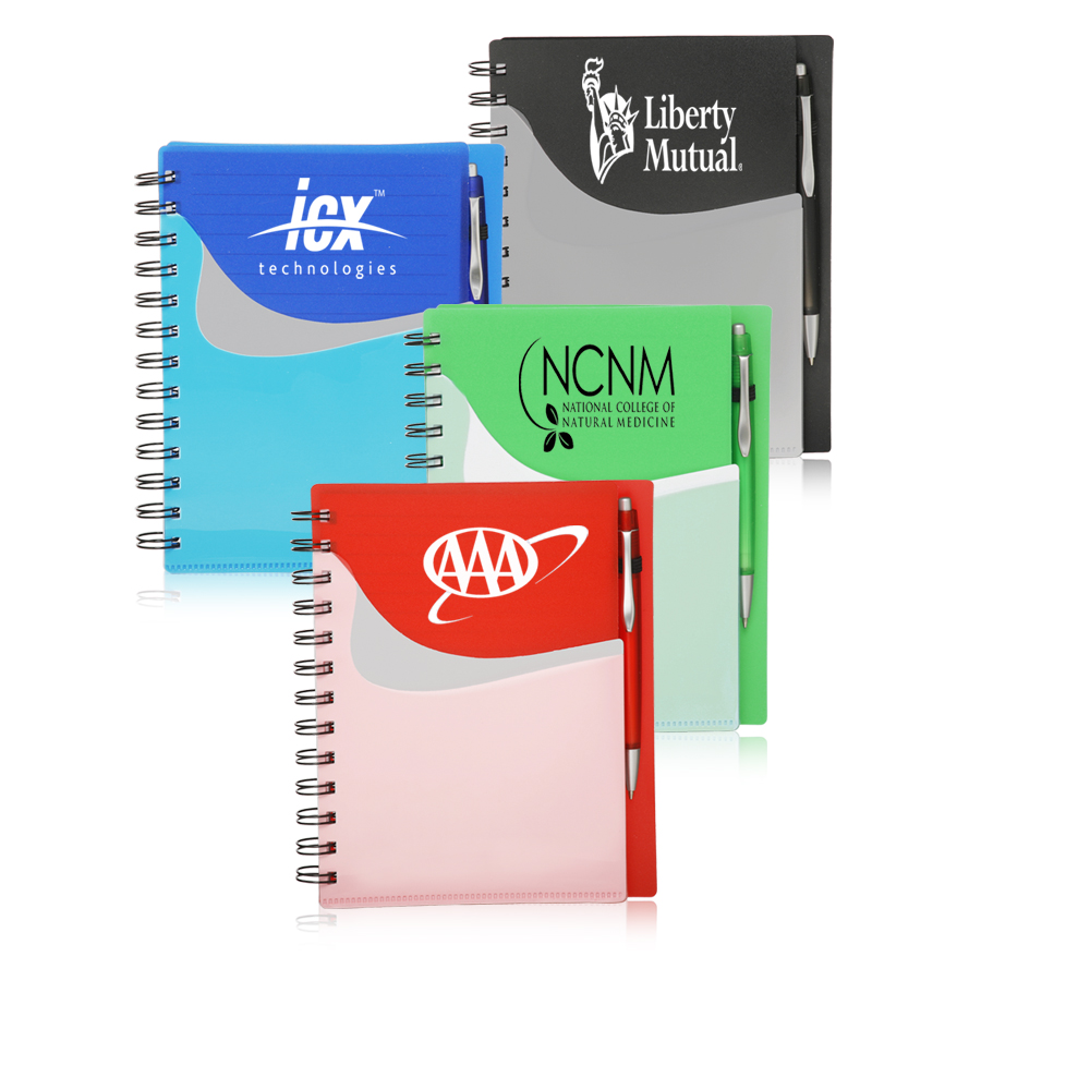Personalized Spiral Notebooks w/ Front Pocket