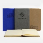 Newport PU Leather 5"W x 8"H 192 Pages Journal Book (Blue) Logo Printed