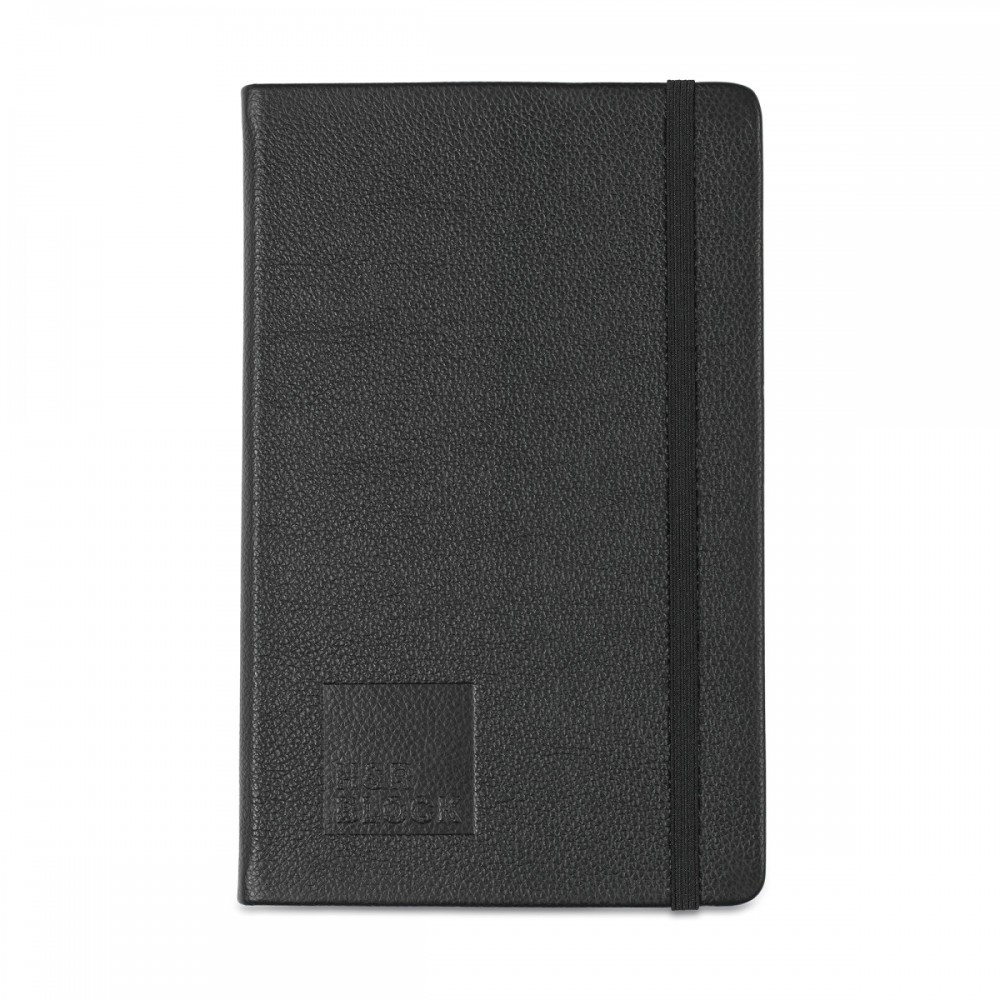 Custom Imprinted Moleskine Leather Ruled Large Notebook - Black Custom Imprinted Moleskine Leather Ruled Large Notebook - Black