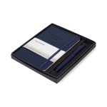 Branded Moleskine Medium Notebook and GO Pen Gift Set - Navy Blue