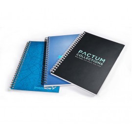Personalized White Paper Card Spiral Business Notebook