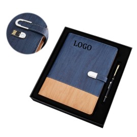 Notebook With Power Bank And Flash Drive Pen Gift Set with Logo