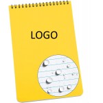 3"x5" All Weatherproof 50 Sheet Journal Top-Spiral Notebook With Hardcover & Lined Pages with Logo