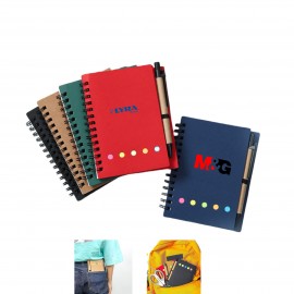 Promotional Spiral Notebook Steno Pads Lined Notepad with Pen in Holder