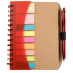 Cardboard Spiral Side Bound Jotter with Pen with Logo