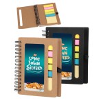 Union Printed - 3x5 - Craft Spiral Sticky Notes Jotter - Notebook with Pen Loop - Full Color Print with Logo