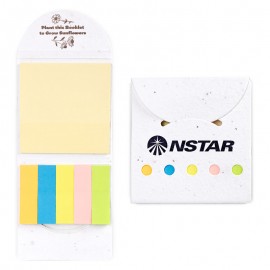 Biodegradable Flower Seeded Sticky Note Pad with Logo