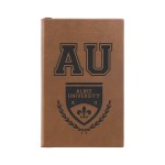 5 1/4" x 8 1/4" Dark Brown Leatherette Journal Custom Imprinted