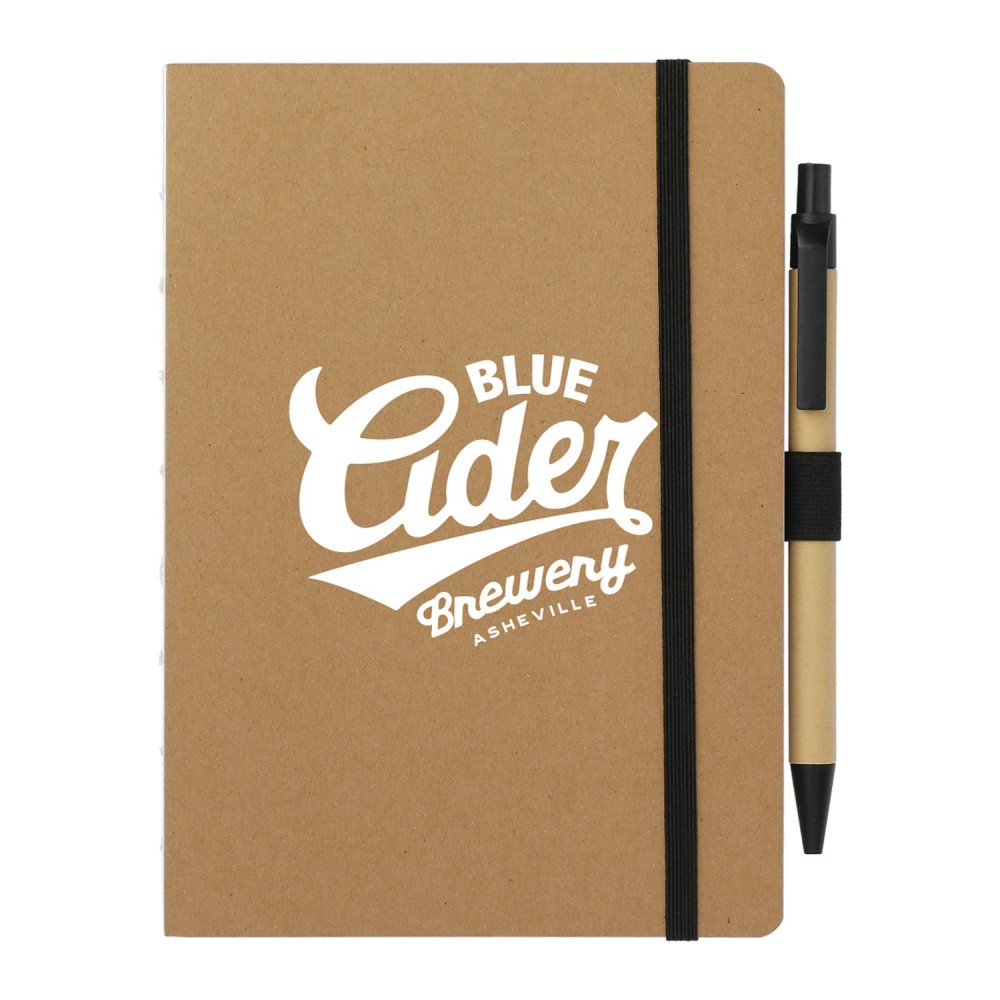 Promotional 5" x 7" FSC Recycled Notebook and Pen Set