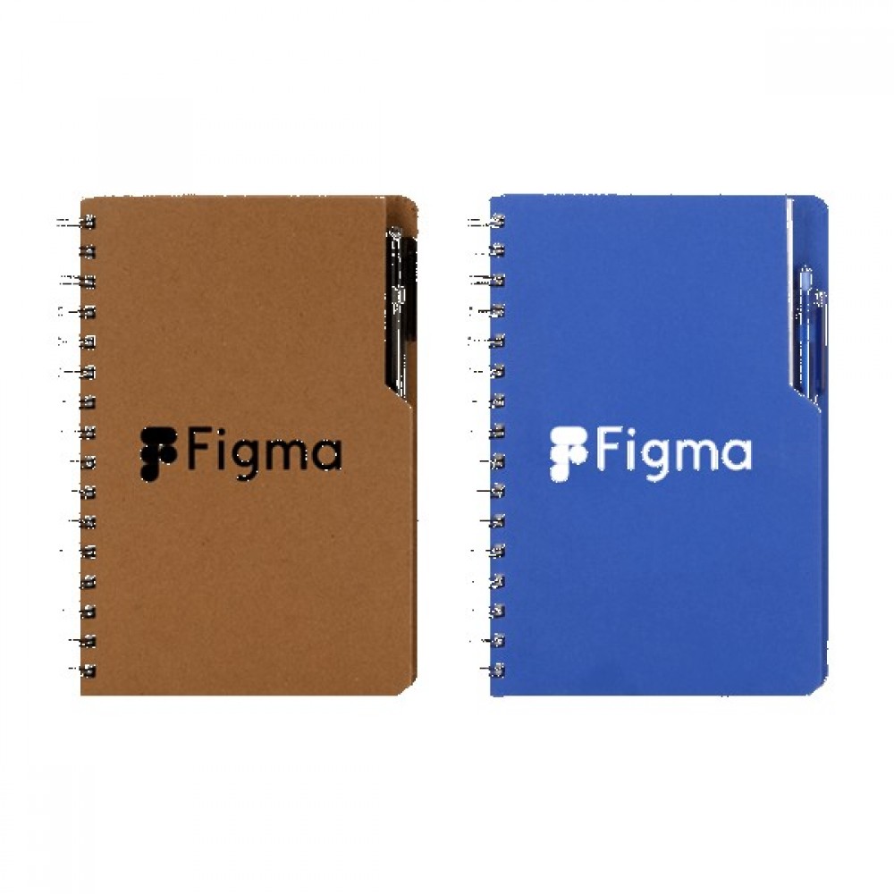 Kraft Notebook & RPET Pen Set with Logo
