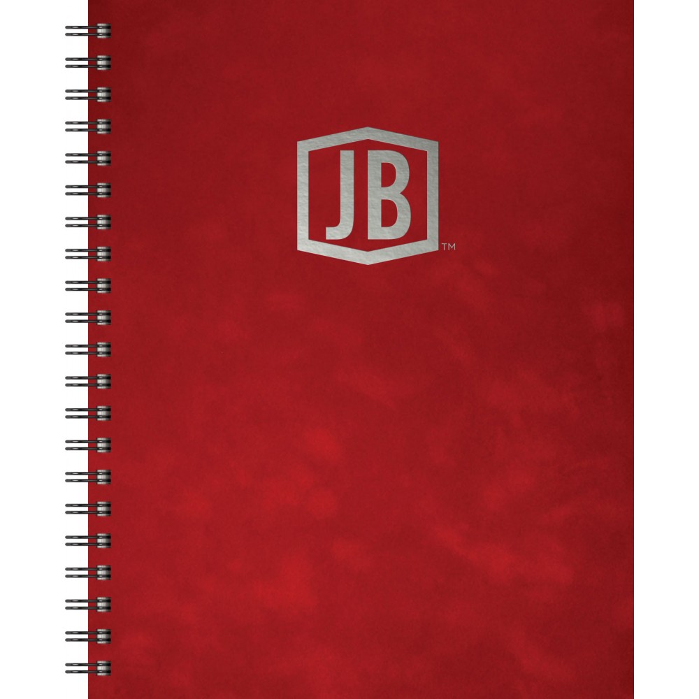 Logo Branded Luxury Cover Series 4 Large NoteBook w/Black Paperboard Back Cover (8.5"x11")