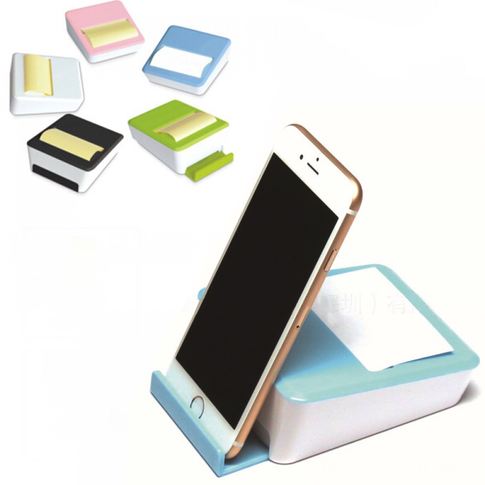 Customized Pop-Up Sticky Notes Dispenser w/Phone Stand