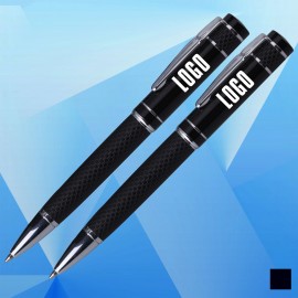 Faux Leather Office Ballpoint Pen Logo Printed